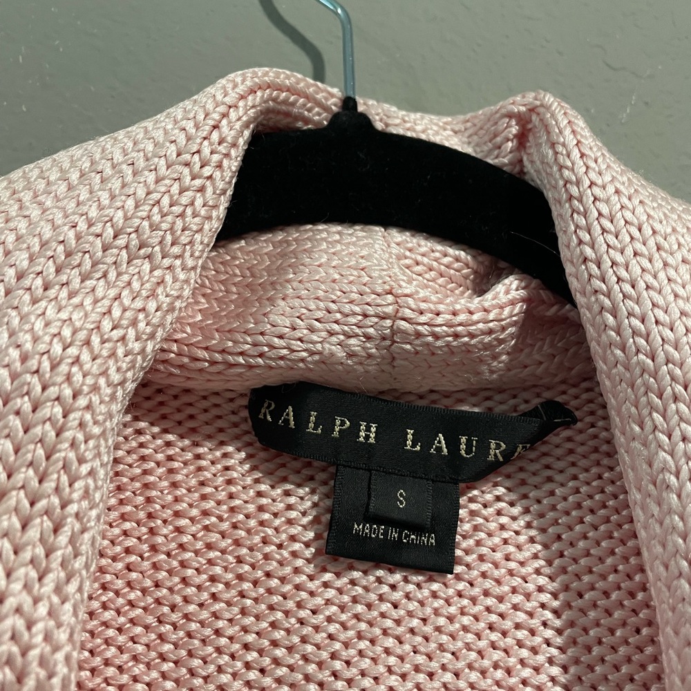 Ralph Lauren Black Label Pale pink silk wrap sweater small - Picture 4 of 6